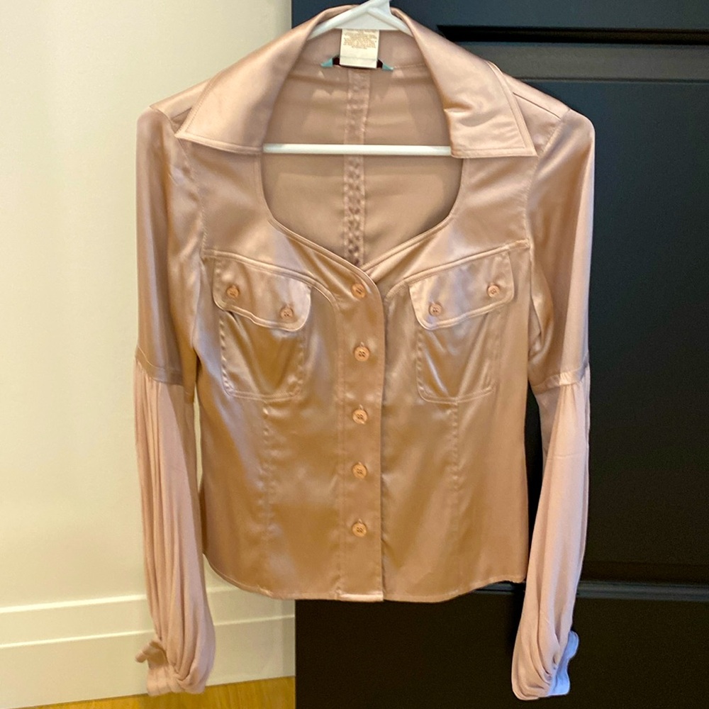 Blouse ; dusky salmon color
For Petite /slim women